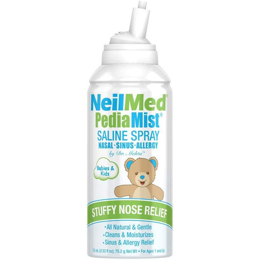 NeilMed Pediamist Pediatric Saline Spray front view for children nasal relief