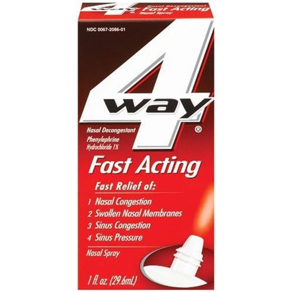 Haleon 4 Way Nasal Decongestant Nasal Spray front view package for fast sinus relief