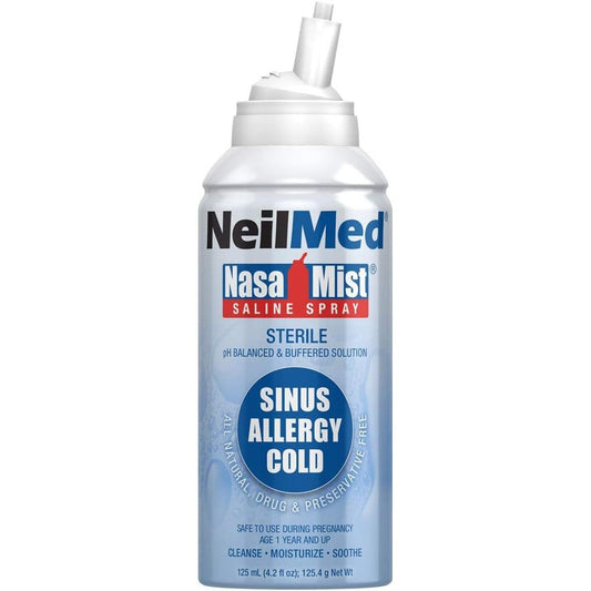 NeilMed NasaMist Saline Spray front view for nasal allergy relief
