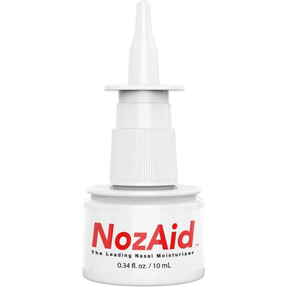 NozAid Nasal Moisturizer Spray 0.34 ounce front view showing packaging details for dry nose relief.