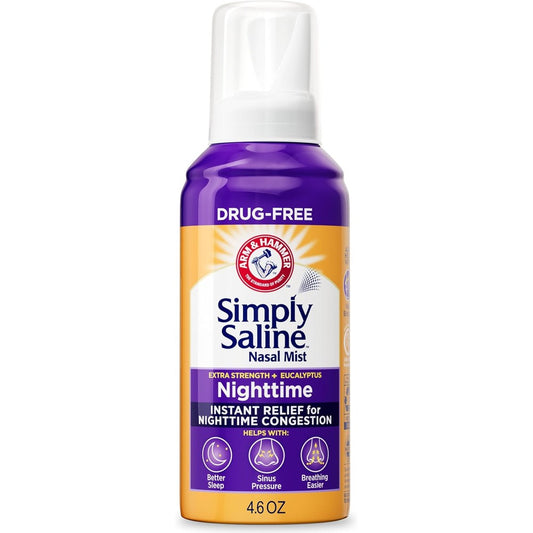 Arm & Hammer Simply Saline Nighttime sodium chloride nasal drops mist