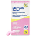 Equate Stomach Relief Bismuth Subsalicylate 262mg 40 caplets front view for digestive health