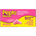 Pepto Bismol caplets 40 count bottle front view