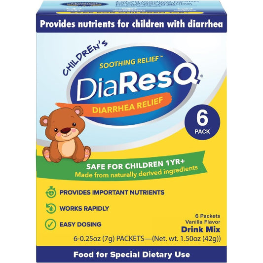 DiaResQ Diarrhea and Immune Support children colostrum drink mix front view