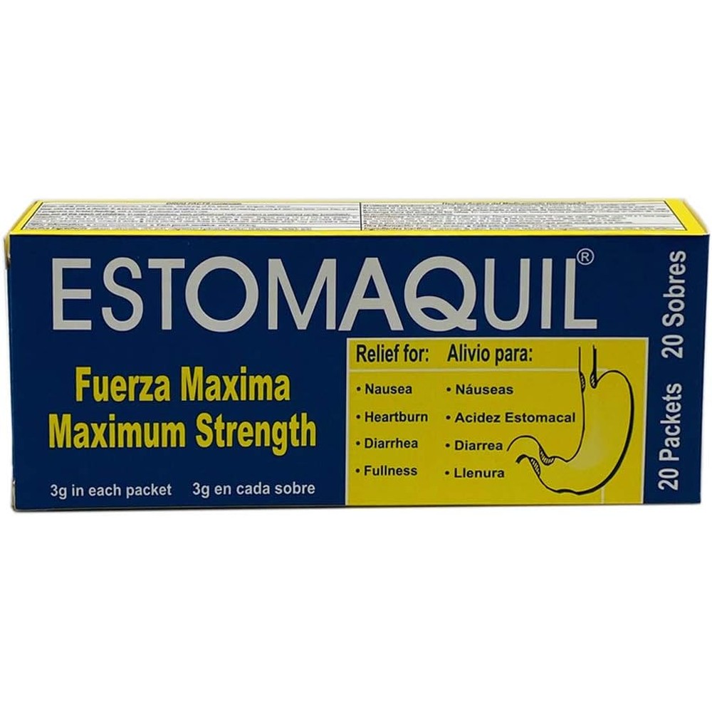 Estomaquil Maximum Strength Powder front of box packaging