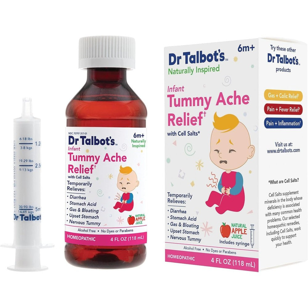 Dr. Talbot's Infant Tummy Ache Relief front view bottle for baby gas relief
