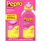 Pepto-Bismol Regular Strength Liquid twin pack front view