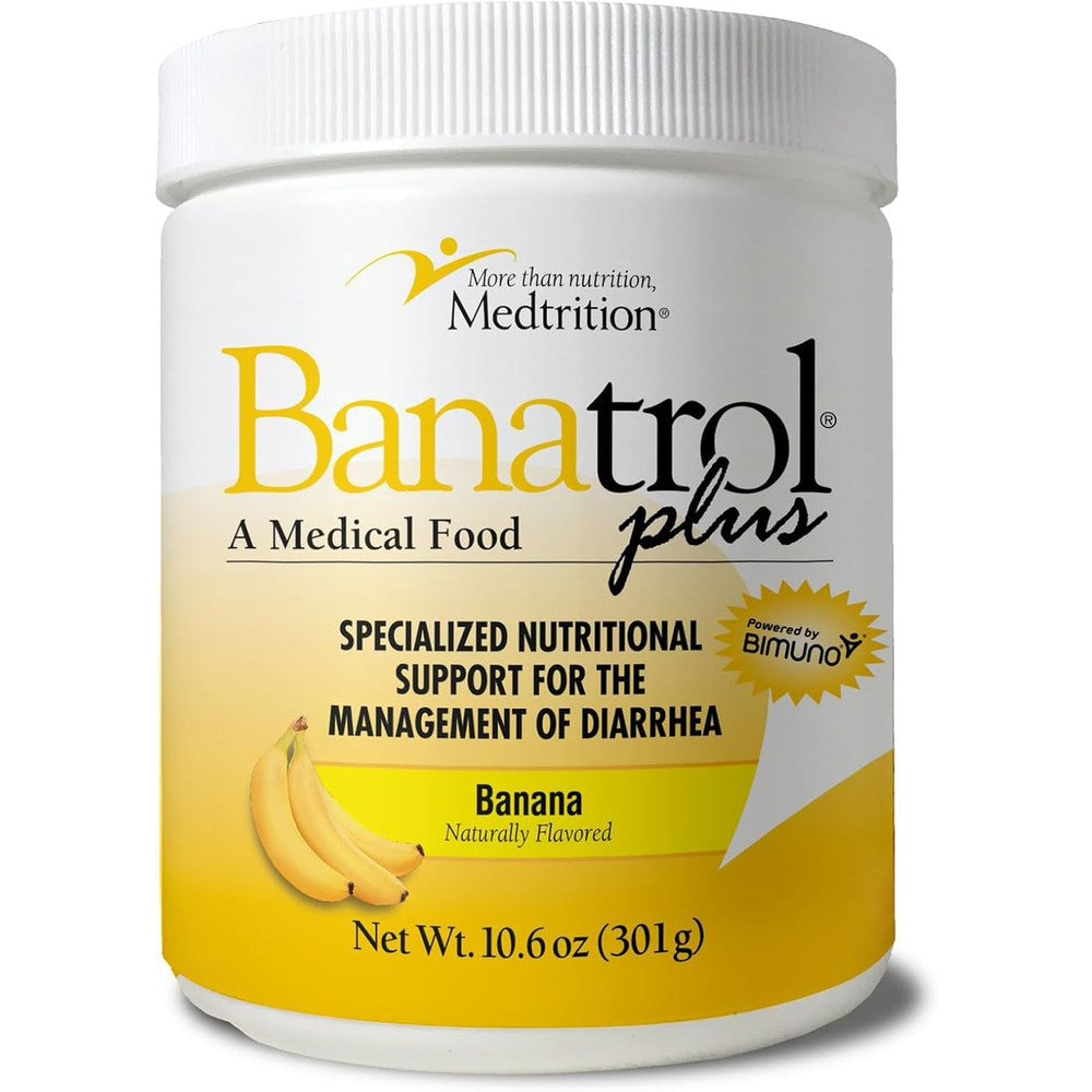 Medtrition Banatrol natural anti-diarrheal banana flavor container front view