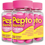 Pepto Bismol Chews 72 count front view packaging