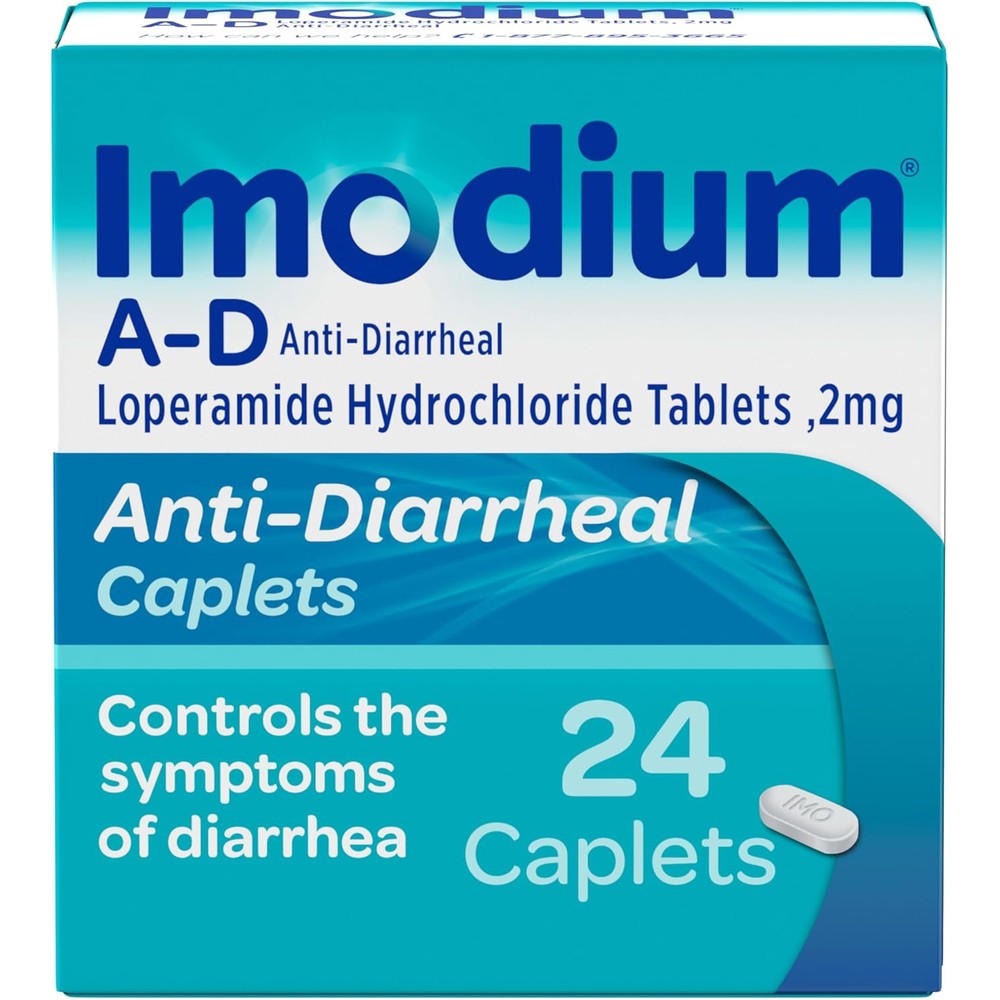 Imodium A-D Diarrhea Relief Caplets front packaging