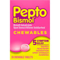 Pepto Bismol Chewable Tablets 30 Count front view packaging