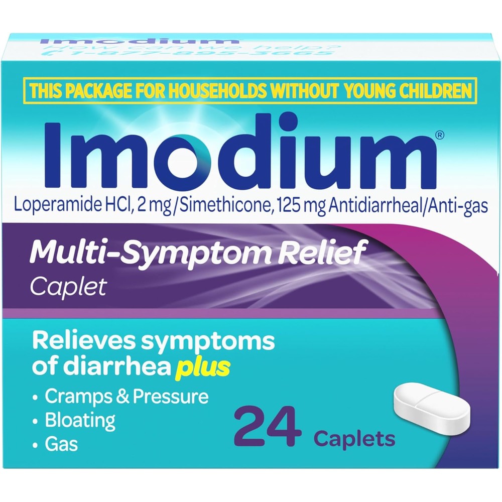 Imodium Multi-Symptom Relief front of packaging