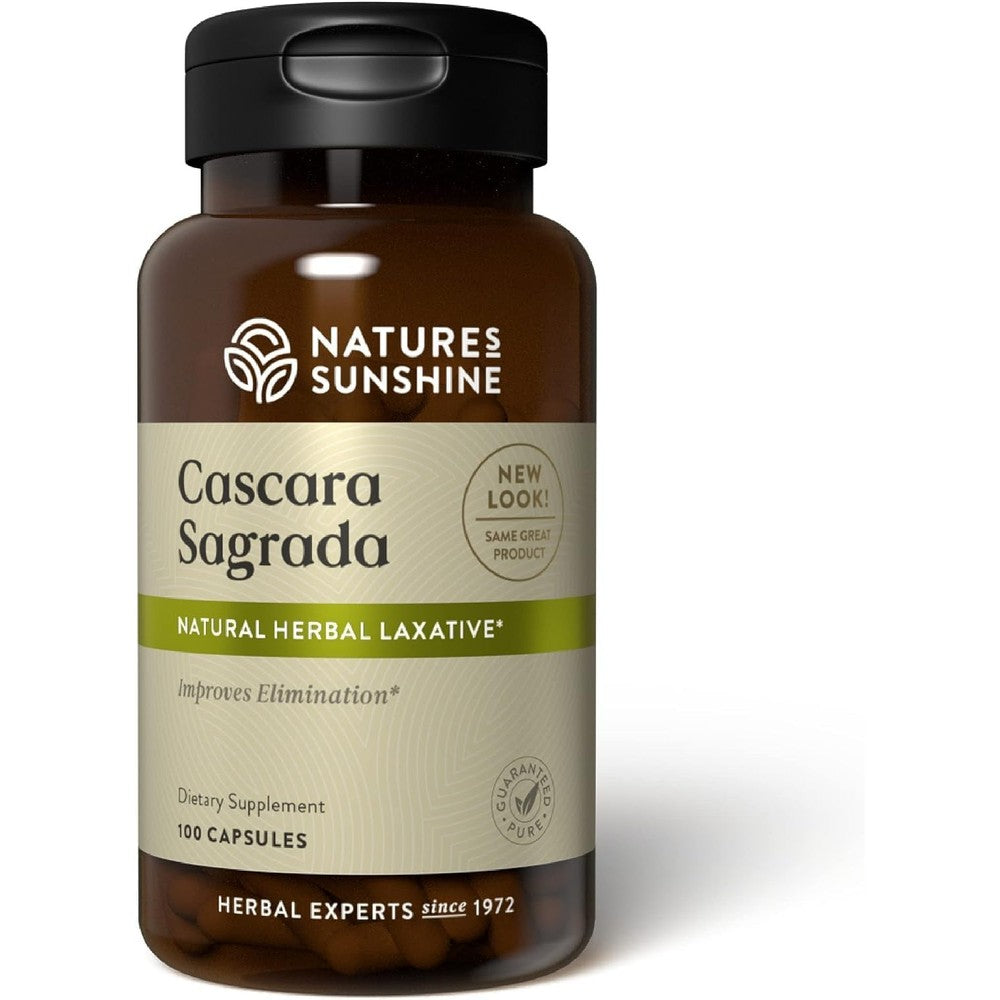 Nature's Sunshine Cascara Sagrada Capsules front view bottle