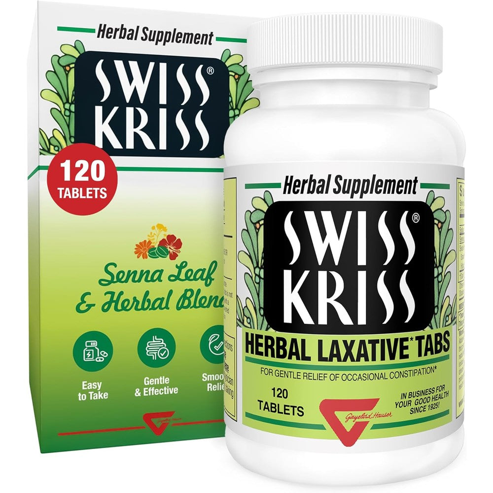 Swiss Kriss Herbal Laxative Tablets bottle front view