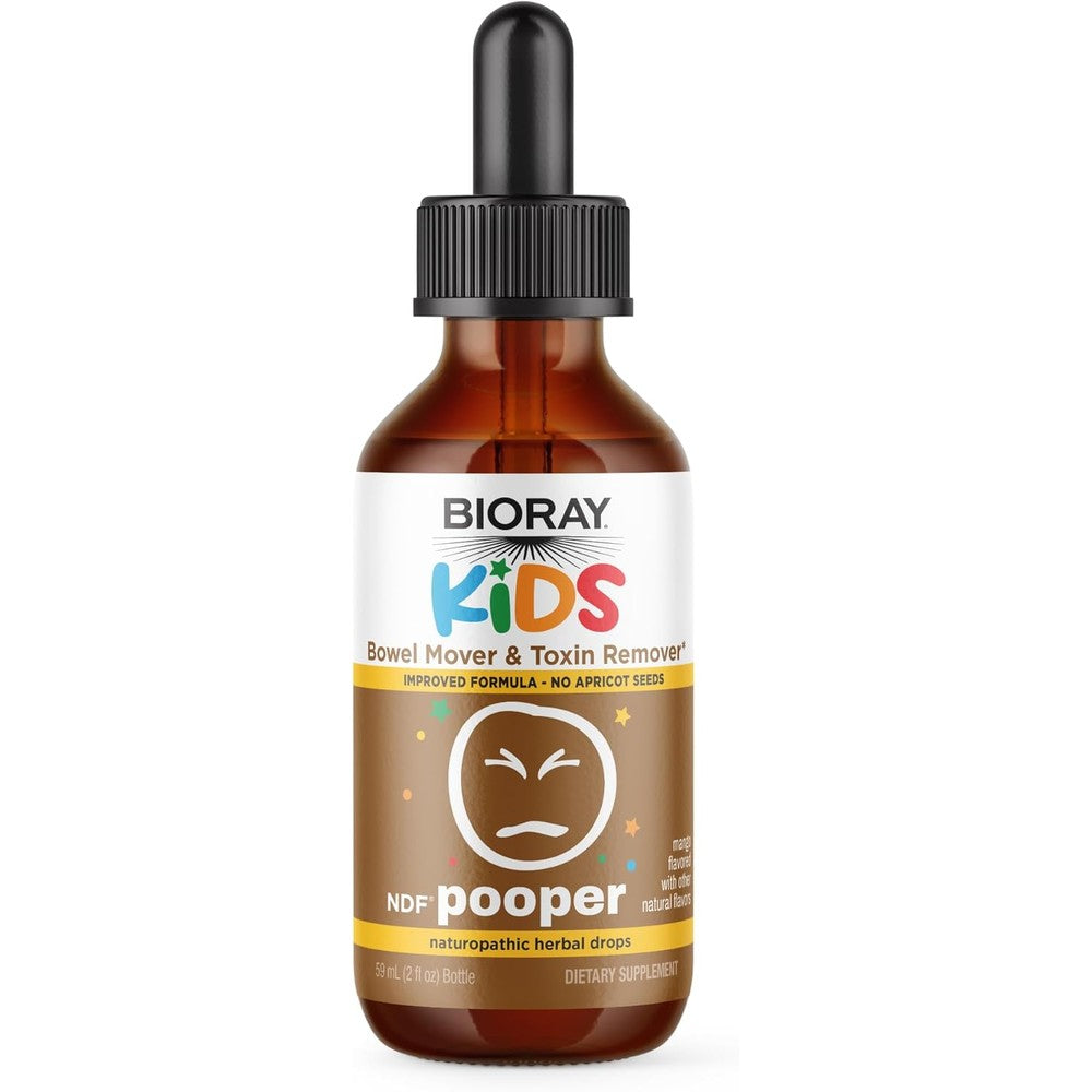 Bioray Kids NDF Pooper Mango digestive supplement front view