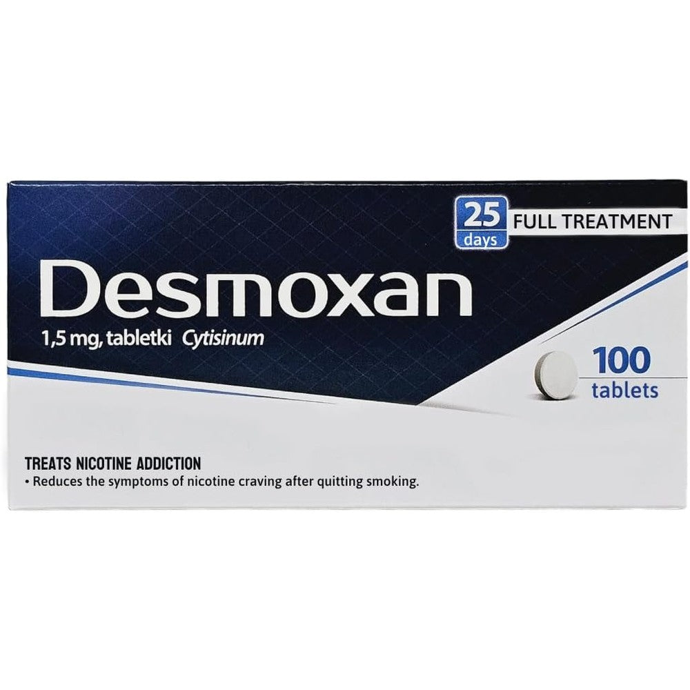 Aflofarm Desmoxan 1.5mg smoking cessation tablets front of box