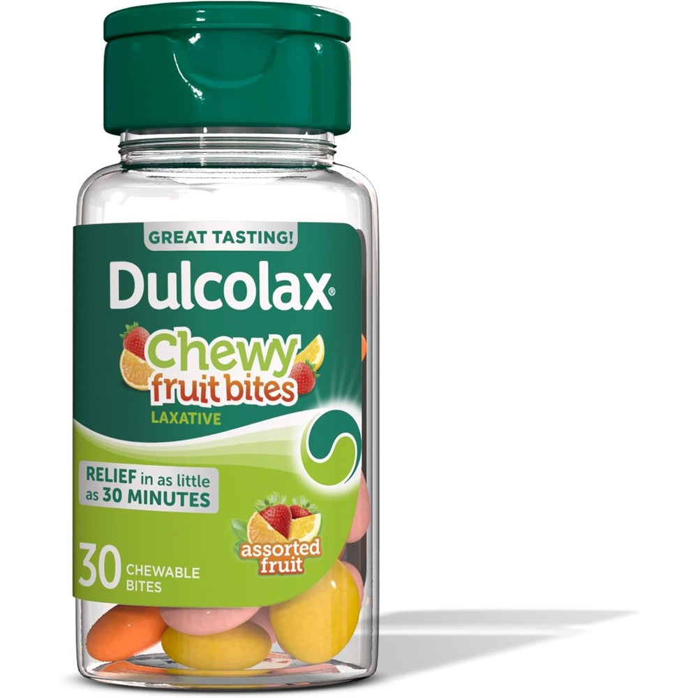 Dulcolax Saline Laxative Chewy Fruit Bites bottle front view