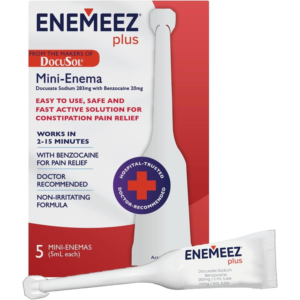 Enemeez Docusol Plus Docusate Sodium Enema box front view