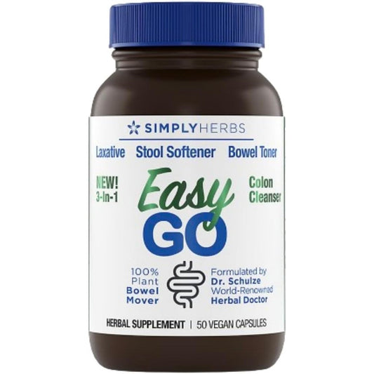 Dr. Schulze's Simply Herbs Easy Go Bowel Mover front view bottle