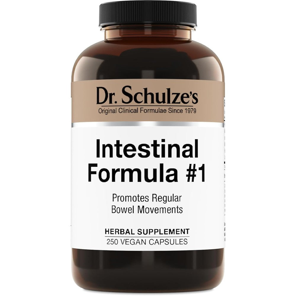 Dr. Schulze's Intestinal Formula Number One supplement bottle front view