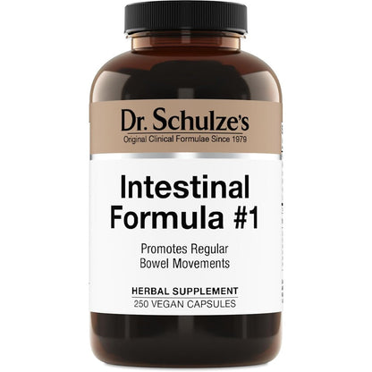 Dr. Schulze's Intestinal Formula Number One supplement bottle front view