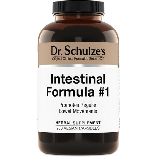 Dr. Schulze's Intestinal Formula Number One supplement bottle front view