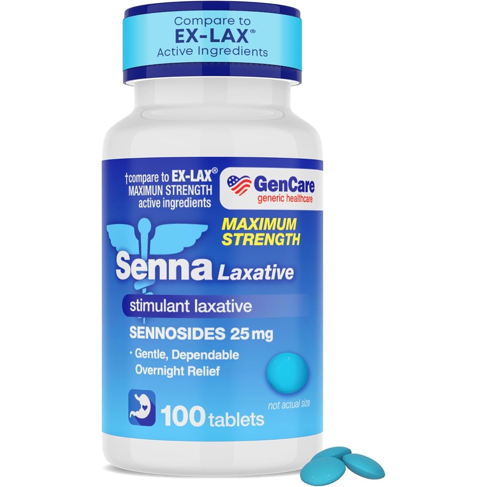 GenCare Maximum Strength Senna Laxative 100 tablets front view
