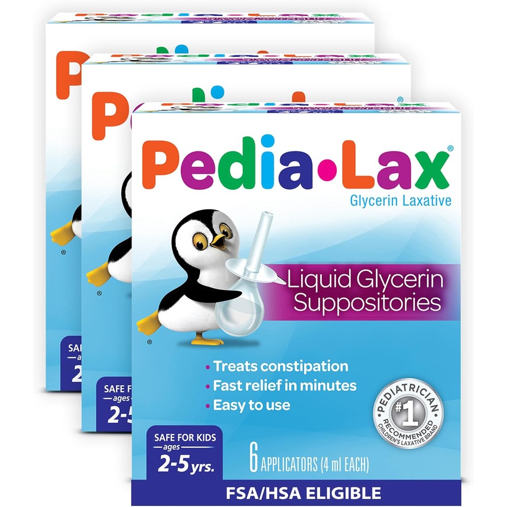Pedia-Lax Liquid Glycerin Suppositories for kids front packaging view