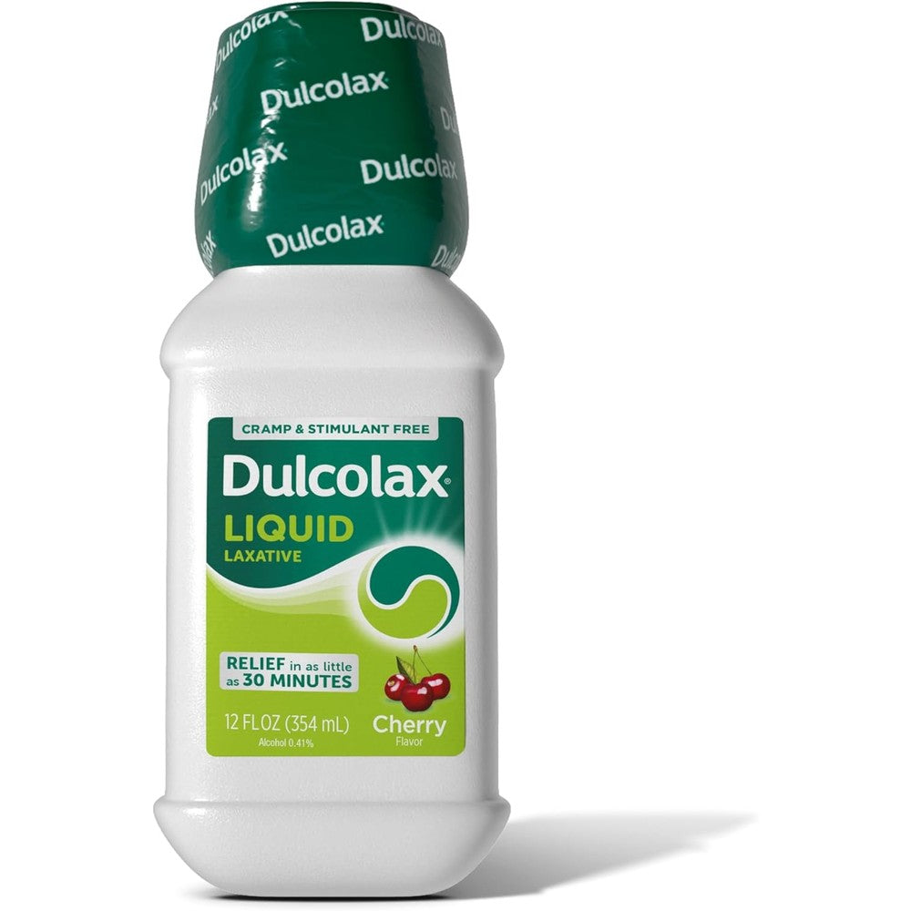 Dulcolax Saline Laxative Liquid cherry flavor bottle front view