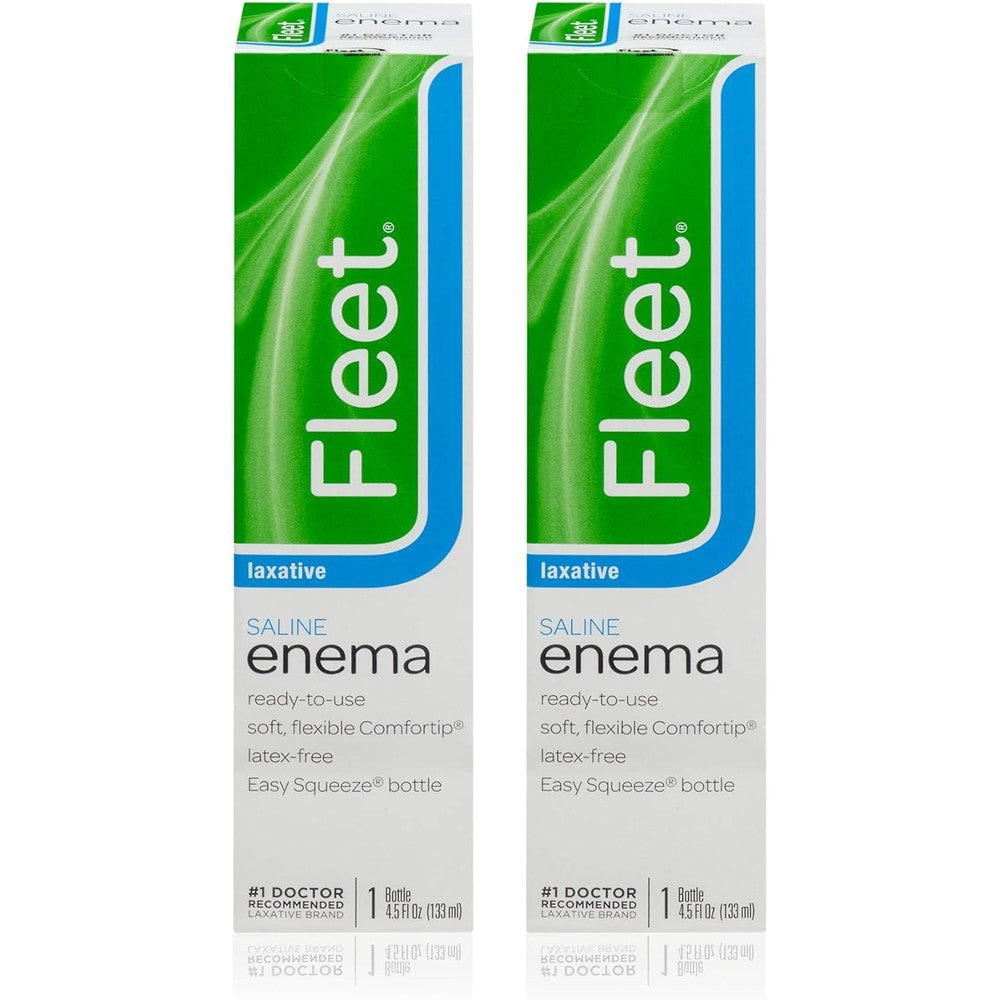 Fleet Saline Enema Adult 2 Pack front view packaging