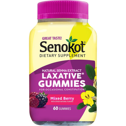 Senokot Natural Senna Extract Laxative Gummies front view 60 count