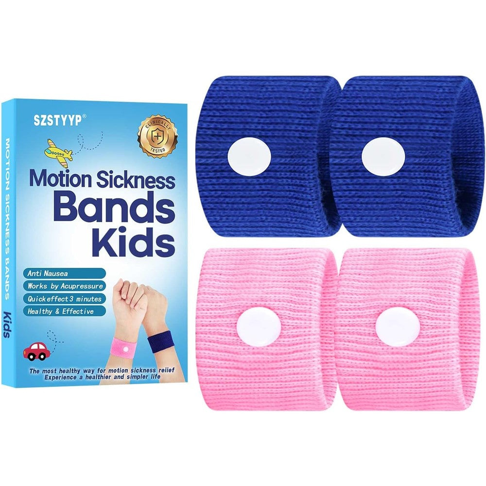 SZSTYYP motion sickness bands for kids packaging front view