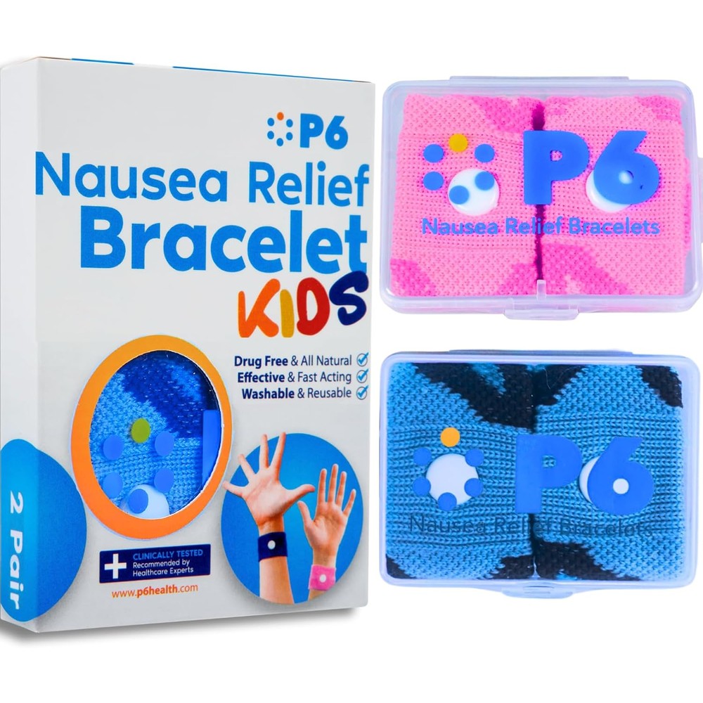 P6 kids motion sickness bands front view packaging