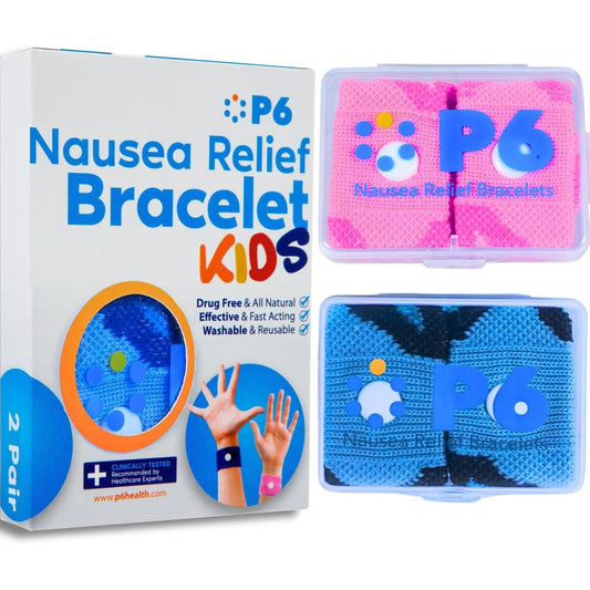 P6 kids motion sickness bands front view packaging