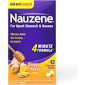 Nauzene upset stomach and nausea relief chewable tablets front packaging