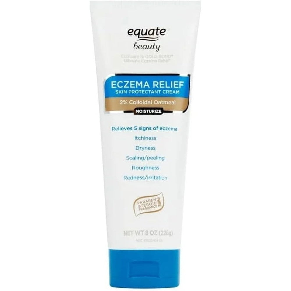 SUNCKY Eczema Relief Skin Protectant Cream front view of the eight ounce tube for daily eczema relief packaging
