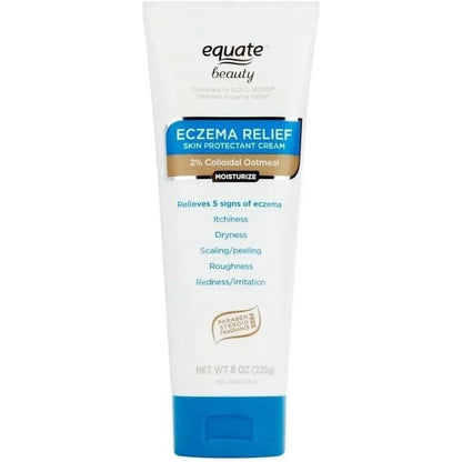 SUNCKY Eczema Relief Skin Protectant Cream front view of the eight ounce tube for daily eczema relief packaging