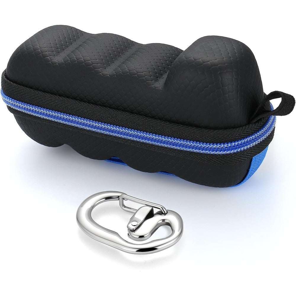 Divoti asthma inhaler travel case front view showing premium black hardshell exterior