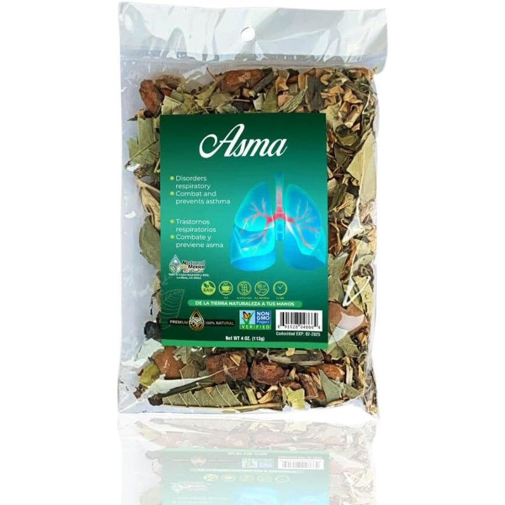 Plantex Asma Herbal Tea front view packaging of loose leaf respiratory relief blend
