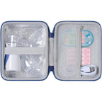 Aenllosi hard storage case for portable nebulizer front view showing grey shockproof exterior