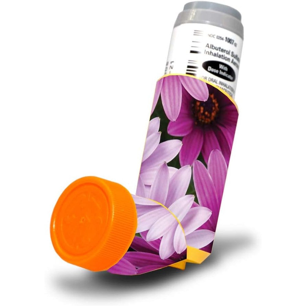 MightySkins Sunflowers vinyl decal wrap cover front view for Proventil HFA asthma inhaler customization