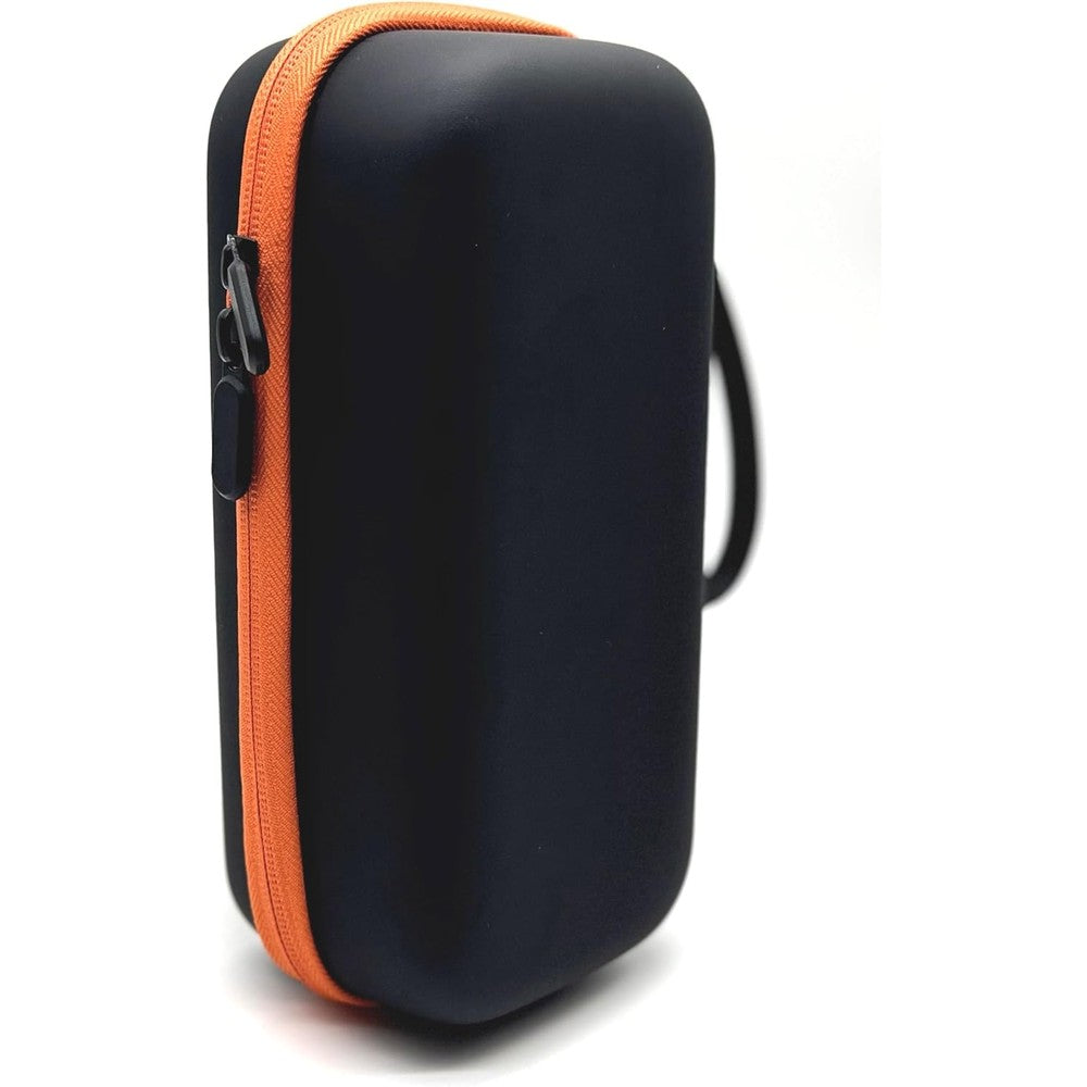 Cecety YIHAOBOX portable inhaler nebulizer carrying case front view showing black shockproof exterior.