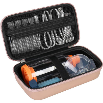 Supmay hard case for asthma inhaler front view rose gold protective travel pouch