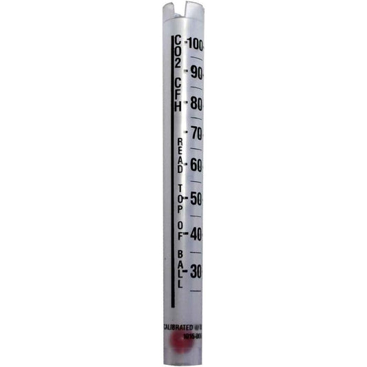 Fladora Victor Flowtube Assembly replacement gas flow meter tube showing calibrated scale markings