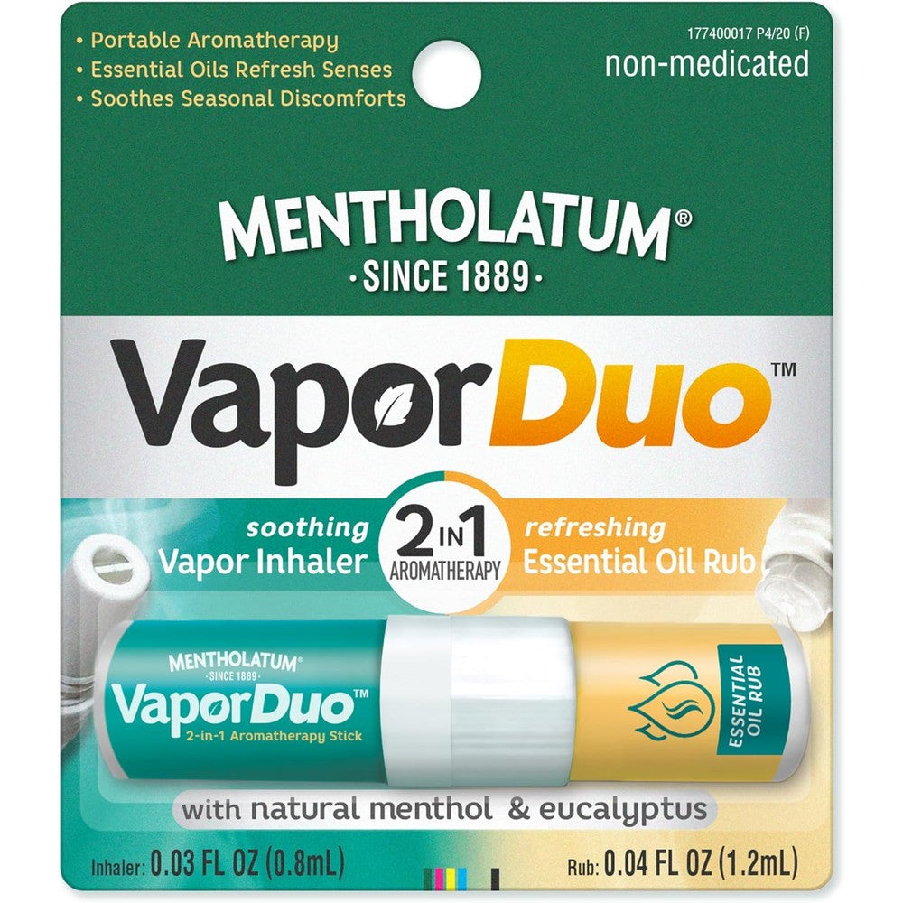 Mentholatum Vaporduo 2-in-1 aromatherapy stick front view