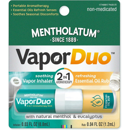 Mentholatum Vaporduo 2-in-1 aromatherapy stick front view