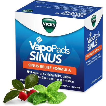 Vicks VapoPads Sinus Relief Formula 20-Pack box front view