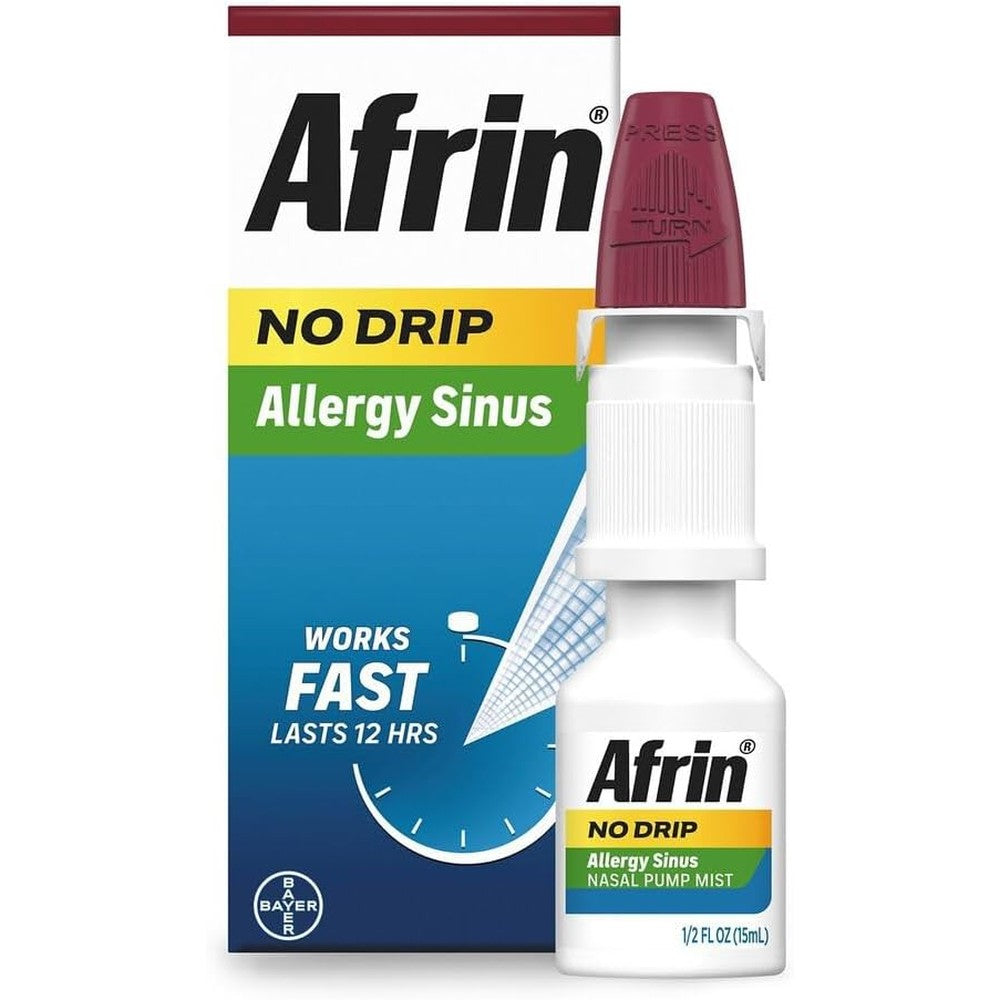Afrin No Drip Allergy Sinus Nasal Spray front view