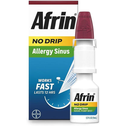 Afrin No Drip Allergy Sinus Nasal Spray front view
