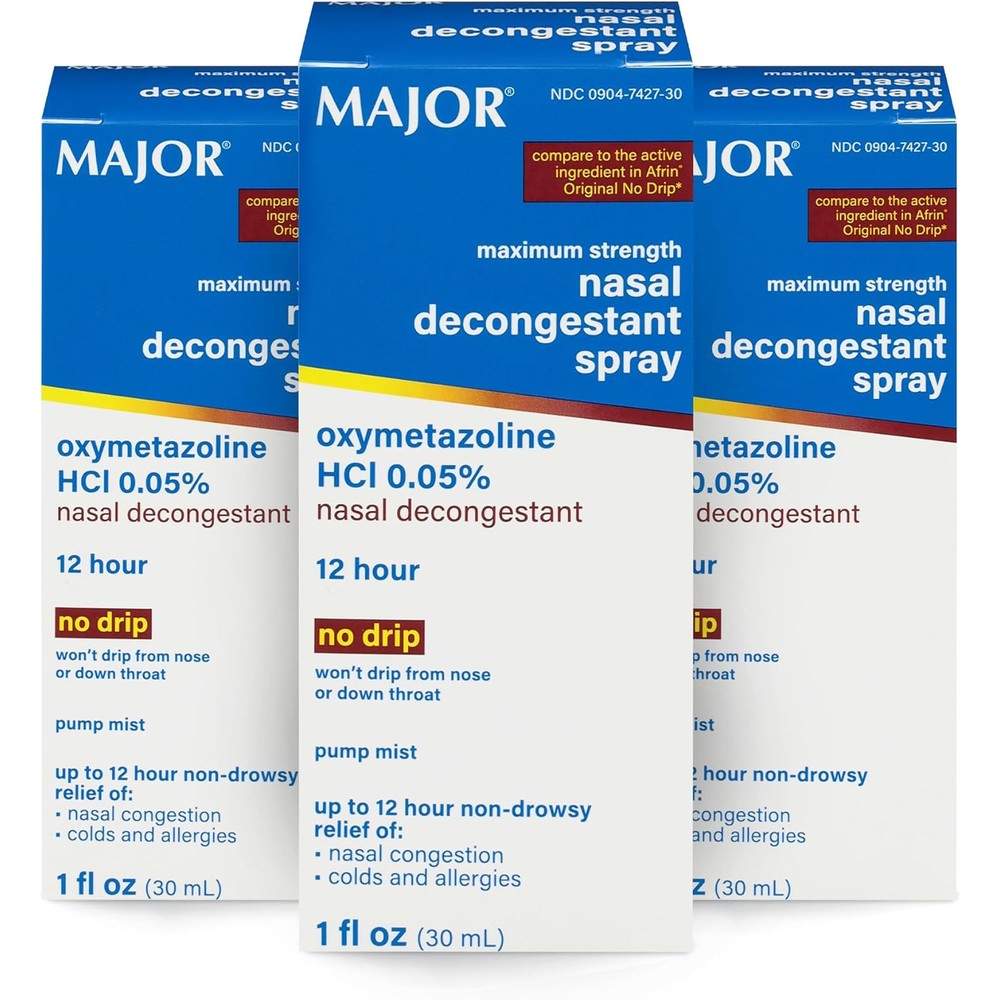 Major Maximum Strength Nasal Decongestant Spray front view